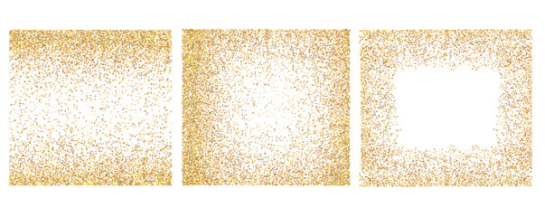Fototapeta premium golden shimmering glitter explosion square background frame