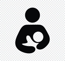 The international breastfeeding symbol. Isolated on transparent background.
