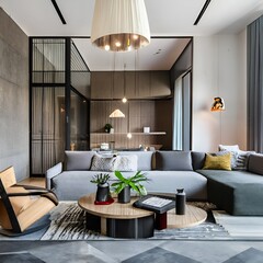 Fototapeta premium living room interior