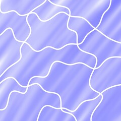 Abstract wavy lines on blue background