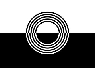 Black and white vector background in retro style with a circle of lines in the center for packaging design, interior design, clothing, web design, cover, vehicle, sports.
Modern pattern. Vector backg