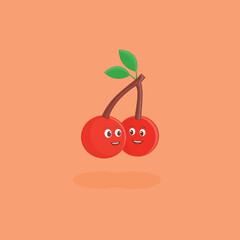 Cherry cartoon illustration