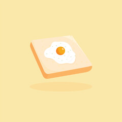 Toast with egg vector