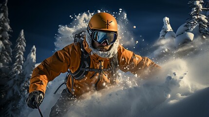snowboarder in the snow