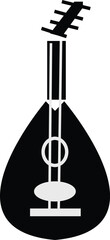 violin with bow icon set. simple vintage music violin vector symbol for mobile app, and website UI design.