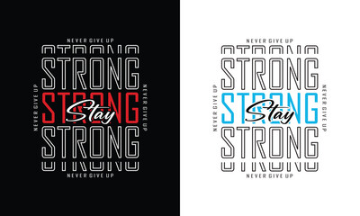 Motivational quote design with split red and blue layout typography t shirt design for apparel, clothes and brand