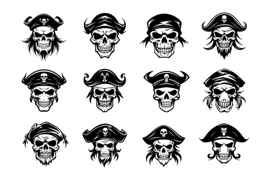 Pirate Skull Vector Collection