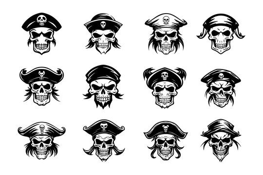 Pirate Skull Vector Collection