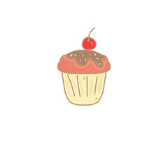 cupcake with cherry
