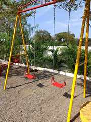 children play area in park empty