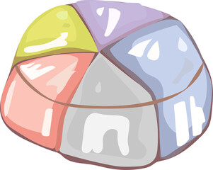 Halloween candy on transparent background.