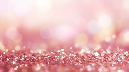  a close up of a pink glitter background with a blurry background.  generative ai - obrazy, fototapety, plakaty