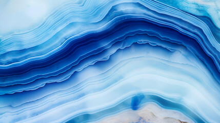 Gradient surface of blue agate rock - Generative Ai - obrazy, fototapety, plakaty