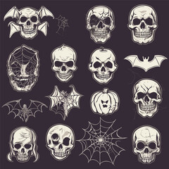 Halloween Scarry  vector Elements for premium t shirt