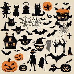 Halloween Scarry  vector Elements for premium t shirt