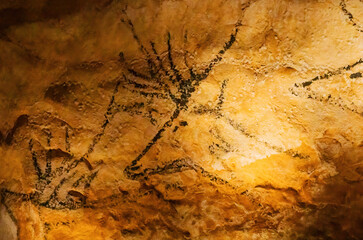 Prehistoric deer depicted in Lascaux caves