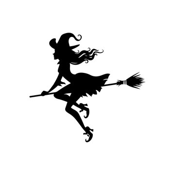 witch with broom