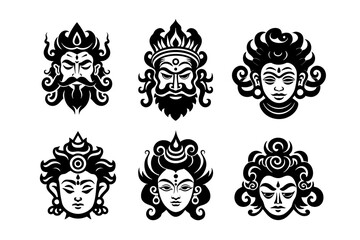 Hindu God Vector Illustrations Collection

