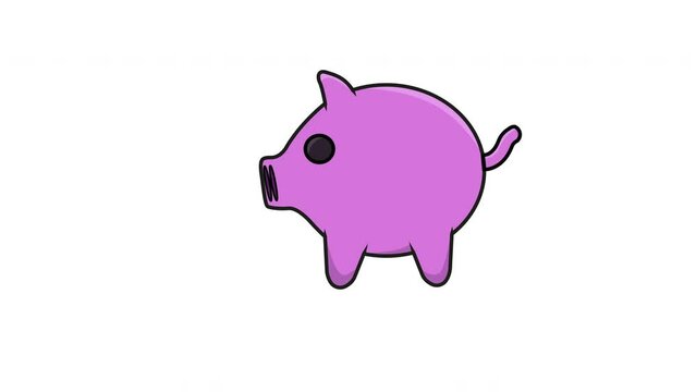 animated video of making a piggy bank