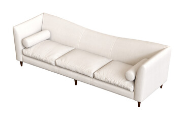 Fototapeta premium comfortable soft sofa isolated on transparent background, interior furniture, 3D illustration, cg render