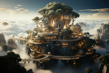 The surreal landscapes of a dream, where cities float in the sky and oceans turn to gold....