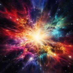 Fototapeta na wymiar Illustration of a supernova, IA generated