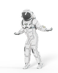 astronaut is looking down