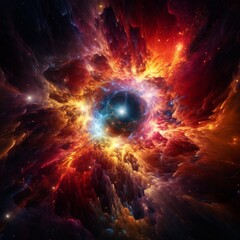 Illustration of a supernova, IA generated