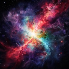 Illustration of a supernova, IA generated