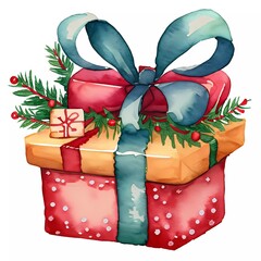 watercolor Christmas  vibe illustration clipart 