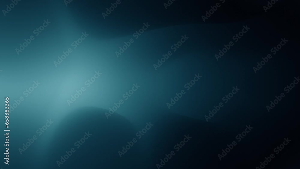 Poster abstract dark turquoise blue colored volumetric light loop animation. blue background with texture c
