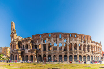 The famous Colosseum in Rome, Italy