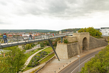 wall crone bridge and bastion Martin in Erfurt