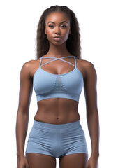 Fototapeta premium Beautiful Woman in Sportswear on Transparent Background
