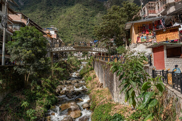 Fototapeta na wymiar Scenes around Aguas Calientes, near Machu Picchu, Peru.