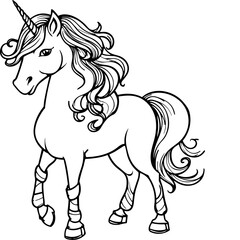 Obraz na płótnie Canvas vector illustration of unicorn