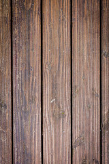 Wooden background grooved boards brown oiled from doulas fir