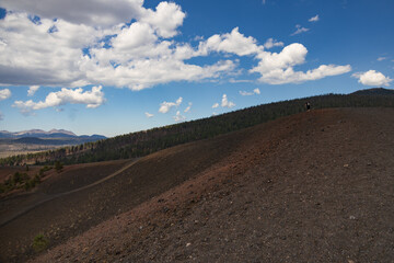 Fototapeta na wymiar Rim trail at Cinder Cone Volcano, Lassen Volcanic National Park, California