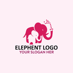 elephants logo design vector