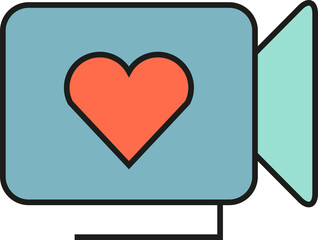 Video Camera and Heart Icon
