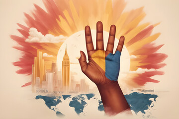 Diverse Perspectives on Human Rights, Artistic Imagery for Human Rights Day. AI Generated. 