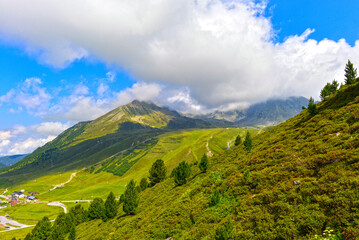 Naklejka premium Das Kühtai in den Stubaier Alpen in der Gemeinde Silz, Bezirk Imst, Tirol (Österreich)