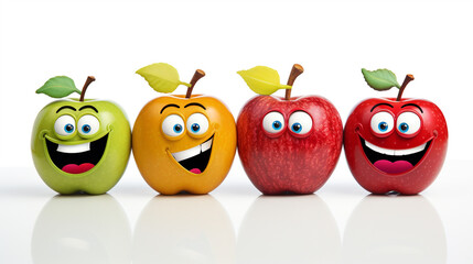 Apples-smiles symbolize themselves difference of one from the others