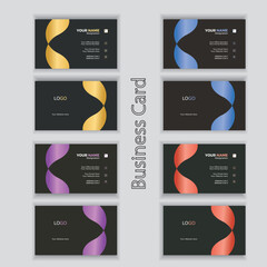 business card template dark color