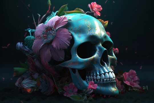 traditional mexican skull calaca or calaver