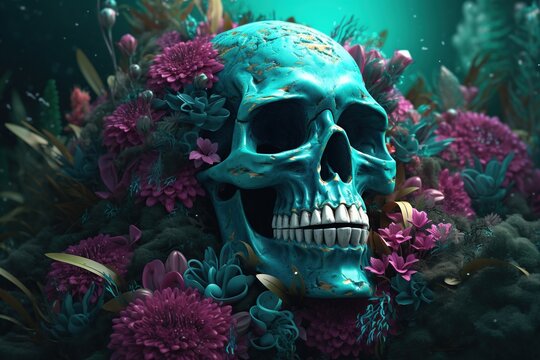 traditional mexican skull calaca or calaver