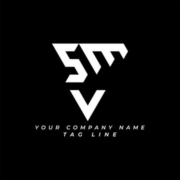 SMV letter logo creative design with vector graphic Pro Vector