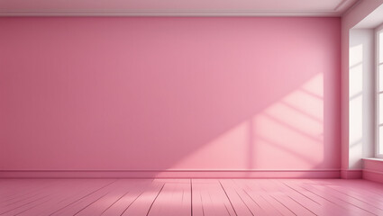 empty room with pink wall