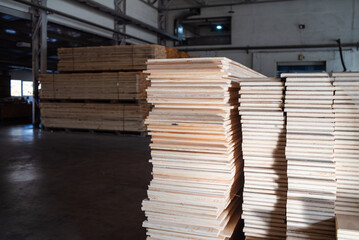 Production of wooden products. Modern production technologies. Woodworking industry. Furniture industry