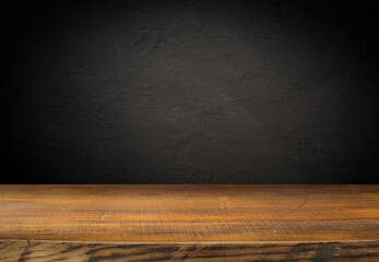 brown wooden plank desk table background texture top view. High quality photo - 658404753